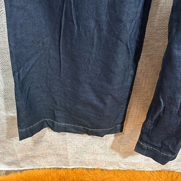 NWT 7 for all mankind angular pocket denim jumpsuit in rinsed night blue size S - Picture 11 of 11